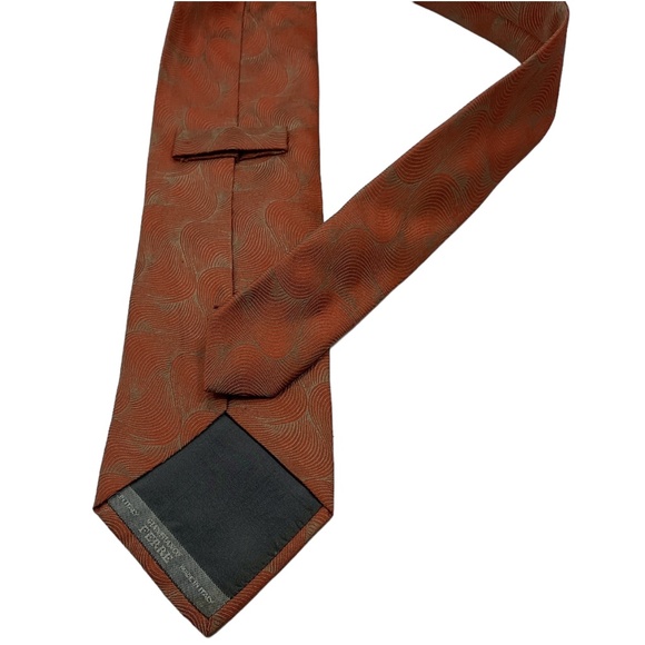 GIANFRANCO FERRE Orange Geometric Silk LUXURY Tie ITALY - Picture 2 of 4